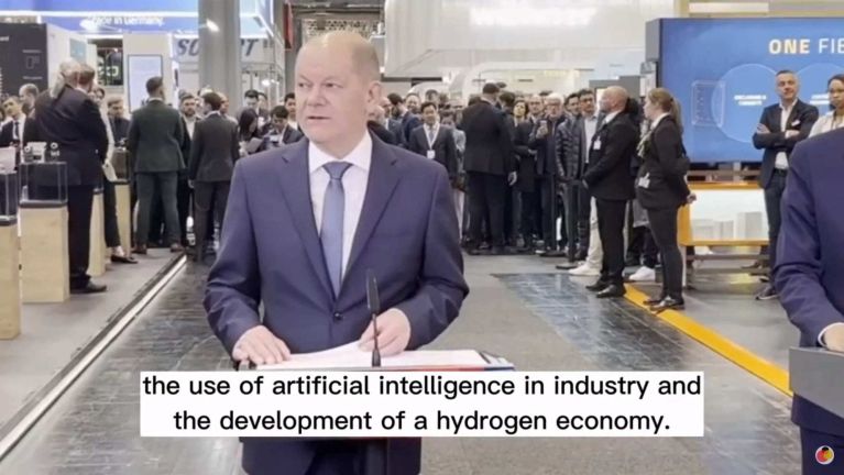 Scholz at the Hannover Messe