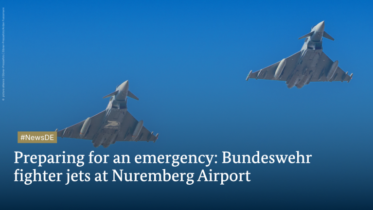 Preparing for an emergency: Bundeswehr fighter jets at Nuremberg Airport
